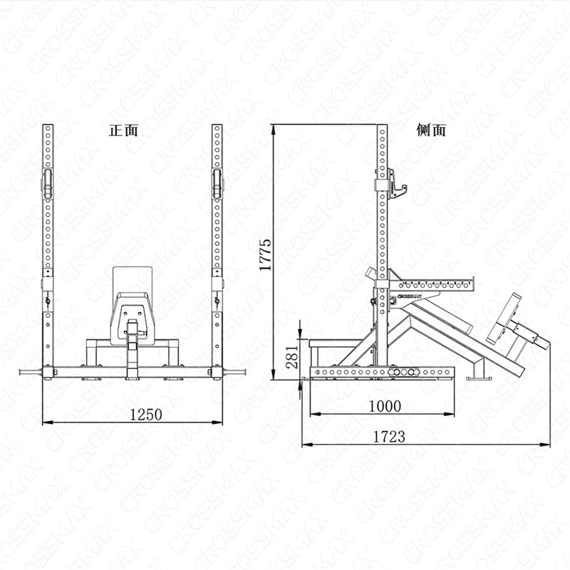 多功能举重床上斜推胸卧推架力量举深蹲架一体杠铃保护架家用健身