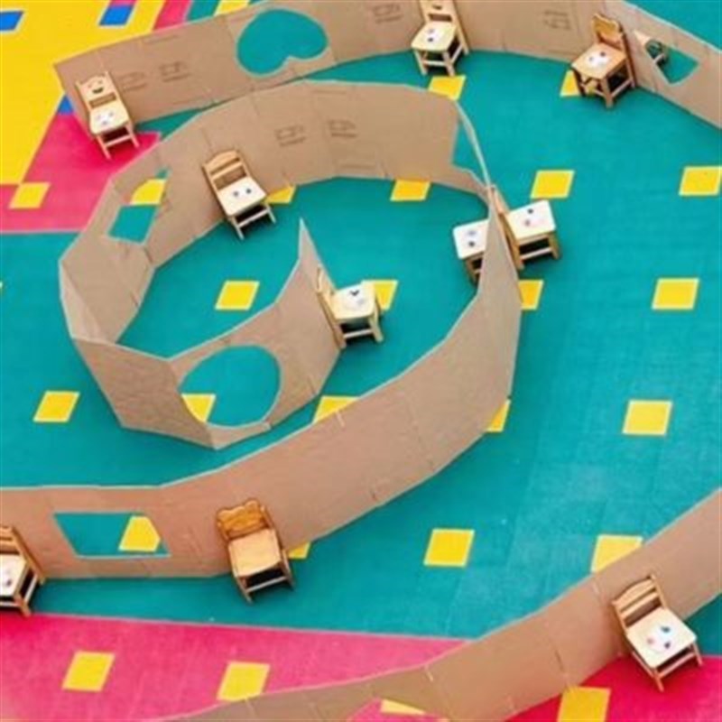 瓦楞纸涂鸦绘画迷宫幼p儿园纸硬纸板大张活动DIY儿童手工益智户外