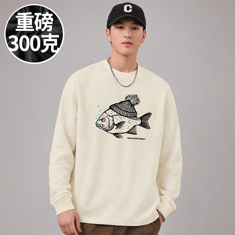 2025春季新款300斤大码男重磅宽松特大T恤N胖子加肥加大码长袖体