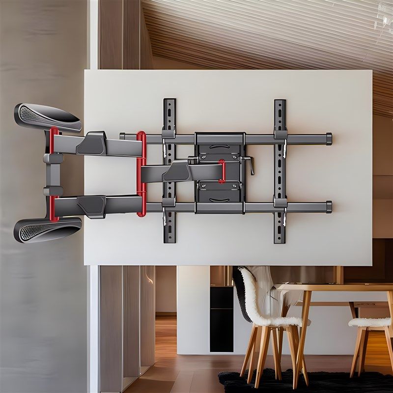 65/75寸长款电视机墙壁伸缩支架挂墙挂架180度旋转可收缩移动单臂