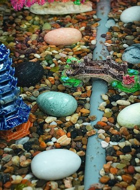 鹅蛋石彩石天然原石鹅卵石鱼缸摆件造景手球健身把玩雨花石奇石