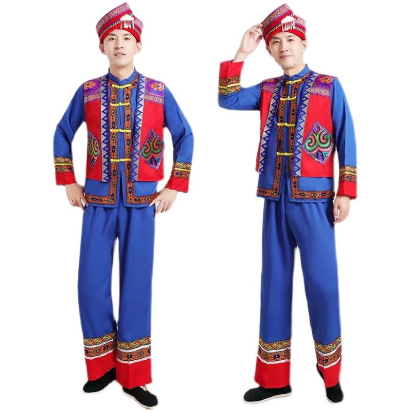 苗族服装男彝云南土少数