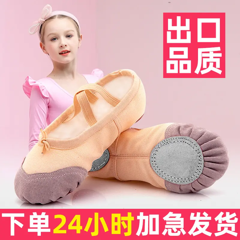 皮头舞蹈鞋成人男女练功形体芭蕾软底瑜伽猫爪鞋小孩跳舞考级