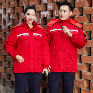 加油站工作服冬季防静电棉衣加厚保暖电子石化液化气工厂车间棉服