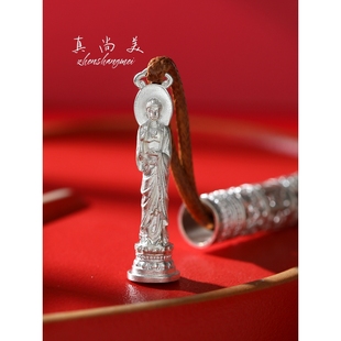 镂空本命佛吊坠六字足银999大日如来虚空藏生肖守护神虚空藏菩萨