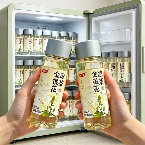 金银花凉茶330ml*24瓶买一送一夏天自然营养健康四季解渴冰镇好喝