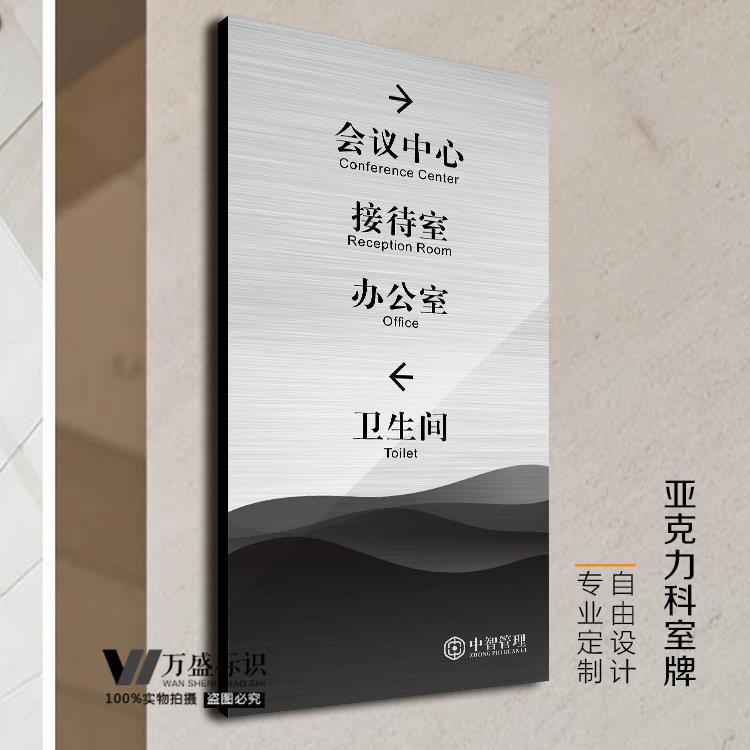 定制压克力科室牌定做银拉丝公司门牌办公室门牌部门牌提示牌定制