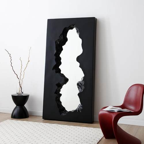 慕利意大利破碎全身镜网红创意不规则玻璃钢装饰镜设计师落地镜子