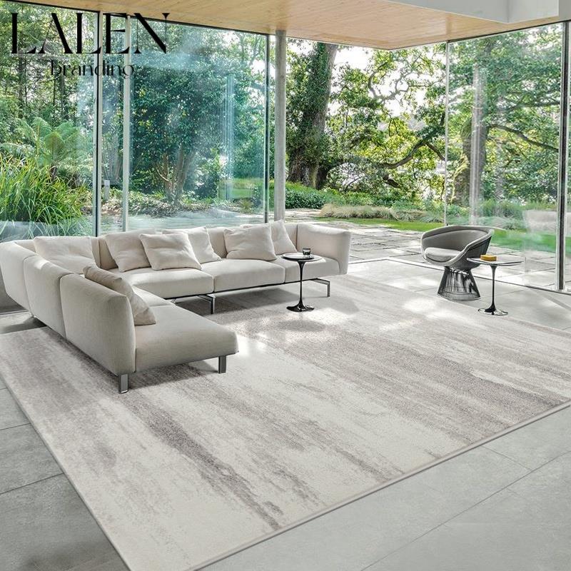 地毯客厅2025新款轻奢高级感北欧毯黑白灰现代简约耐脏沙发茶几毯