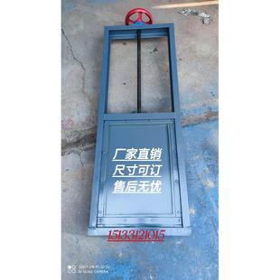 渠道铸铁闸门一体式钢制镶铜拍门侧摇手动电动启闭机器水库水闸门