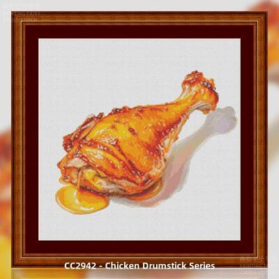 [cc2942 -美食系列鸡腿]十字绣2025新线绣中式客厅卧室