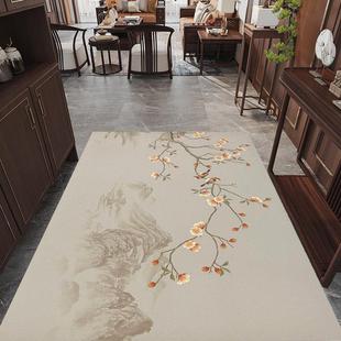 PVC 入户门地垫新中式高端免洗家用进门地毯可裁剪玄关大门口脚垫