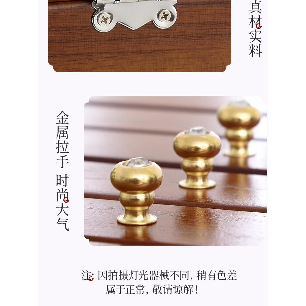 实木多层珠宝盒木制珠宝收纳盒大容量特别价格公主珠宝戒指盒生日
