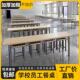 食堂餐桌椅4人工厂员工饭堂不锈钢桌椅学生饭厅桌子学校食堂餐桌