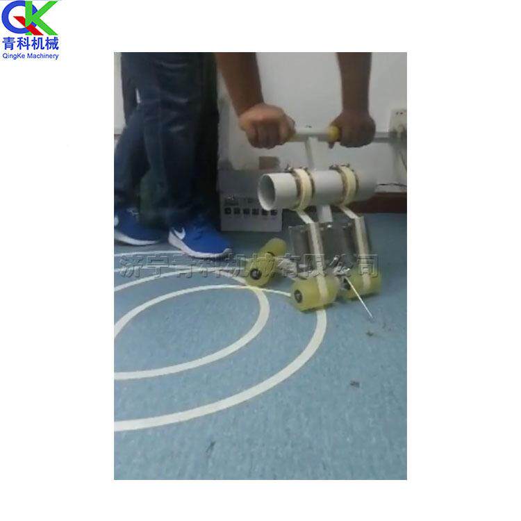 坪贴球带机795小型手推式塑地胶场边机转弯贴地坪划线斑马线划线