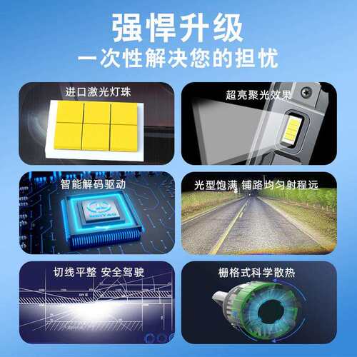 跨境V30Se灯前大灯H4H7H11超亮聚光60Wl大功率d双管铜汽车大灯