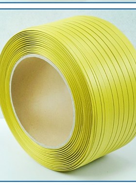 经济PP塑料B级打包带夹心热熔带半自动机用黄色包装带手工捆扎带