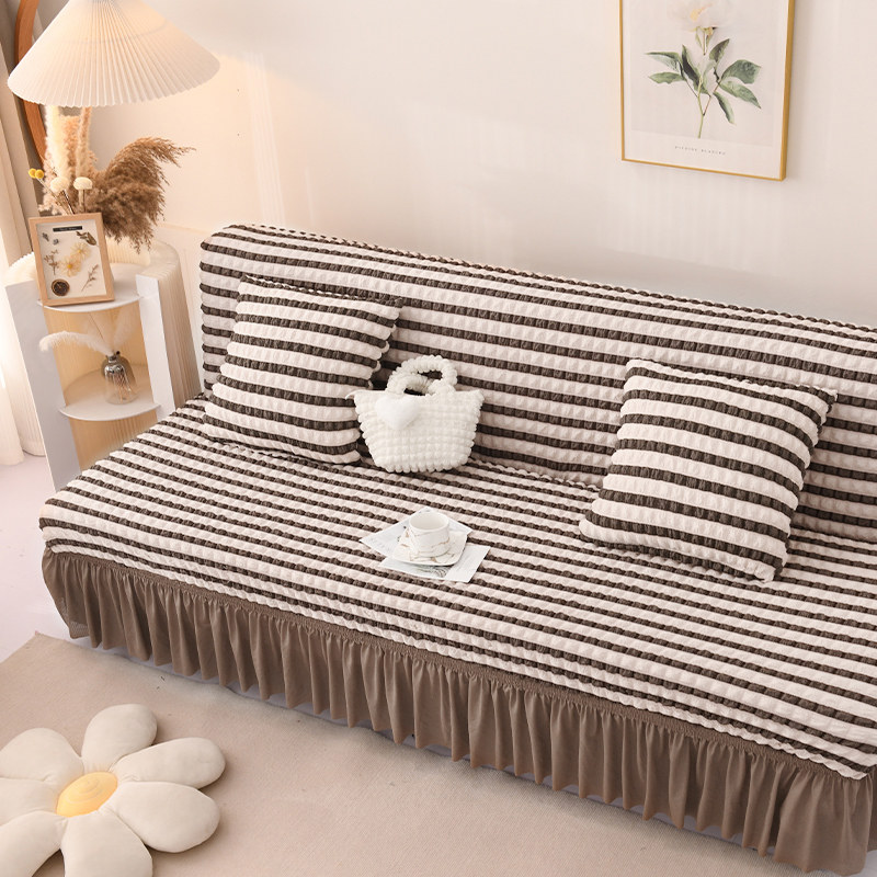 无扶手沙发套罩全包万能沙发垫保护套可折叠沙发床套全盖防滑欧式