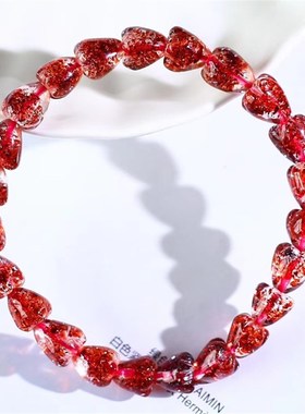 天然金草莓手链草莓晶手链金草莓晶手链规格约7.5*9mm左右 15.8克