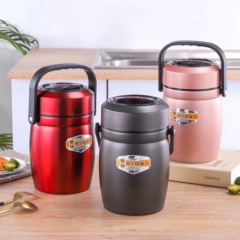 304保温饭盒不锈钢真空提锅上班族三层饭桶学生大容量便当盒餐盒