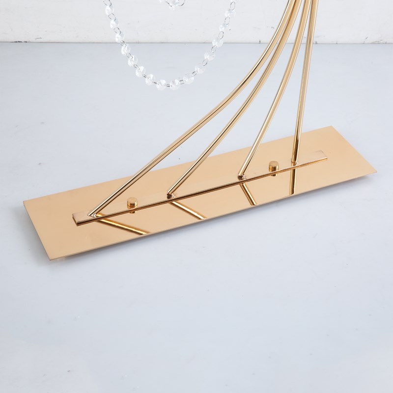 婚庆道具金色婚庆路引花架铁艺水晶主桌装饰摆件婚礼现场布置铁架