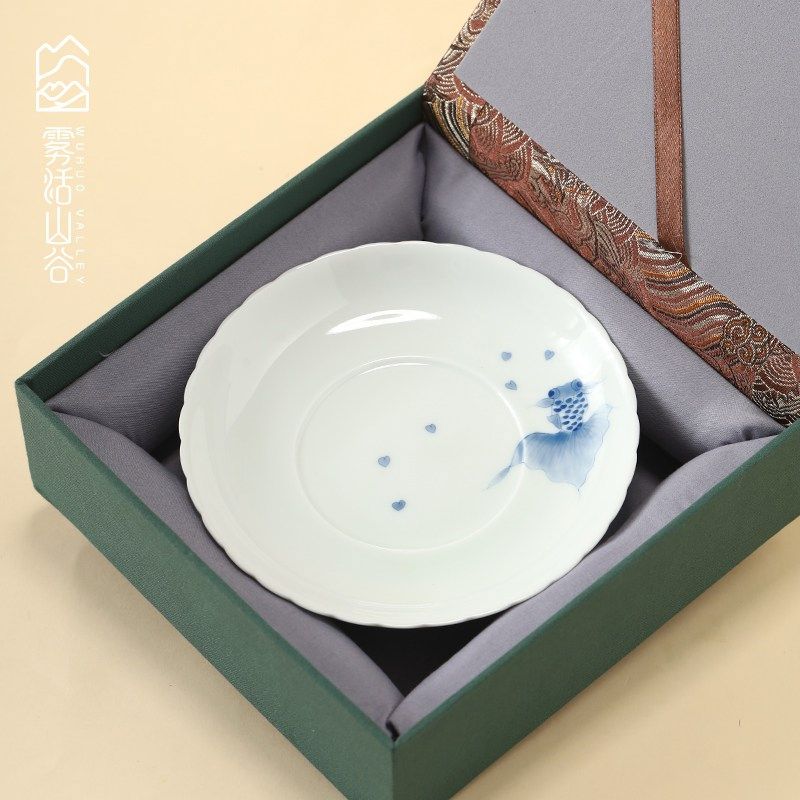 手绘壶承陶瓷釉下彩小清新干泡盘精致茶点点心盘花口果盘高端茶具,餐饮具,茶道/零配,淘宝优惠券,粉丝福利购,淘宝优惠卷