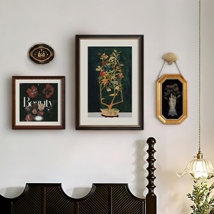 秋漪 法式客厅装饰画中古风卧室背景墙高级感挂画照片墙组合壁画