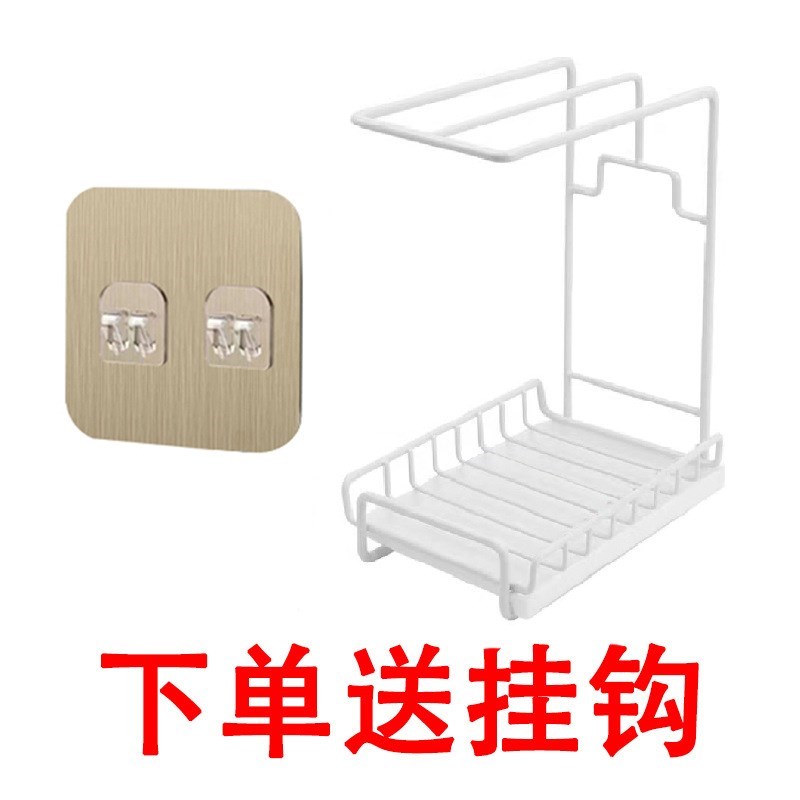 现货速发抹布架厨房沥水架免打孔台面壁挂海绵毛巾厨房用品收纳架