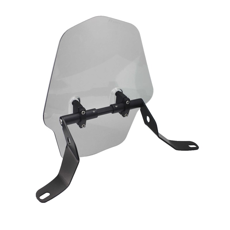 摩托电动车改装加厚可调节支架镜座前挡风防风玻璃幼兽极核