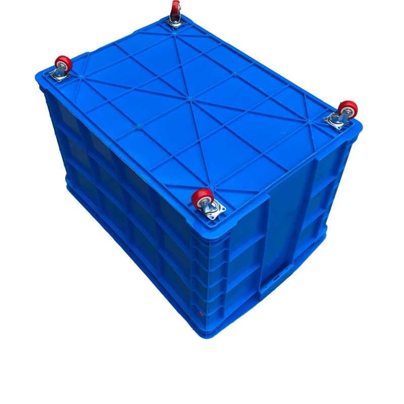 大号带轮子收纳整理周转箱服装厂生产流水线专用箱快递送货筐带盖