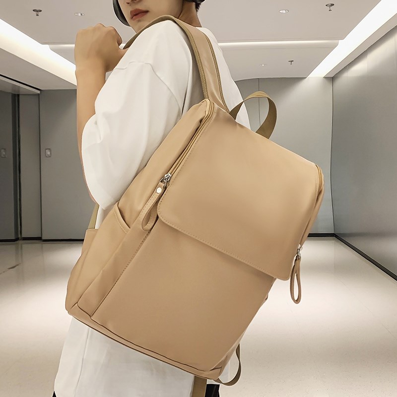 电脑包双肩包PU皮质书包女大学生大容量笔记本背包时尚男2024新款