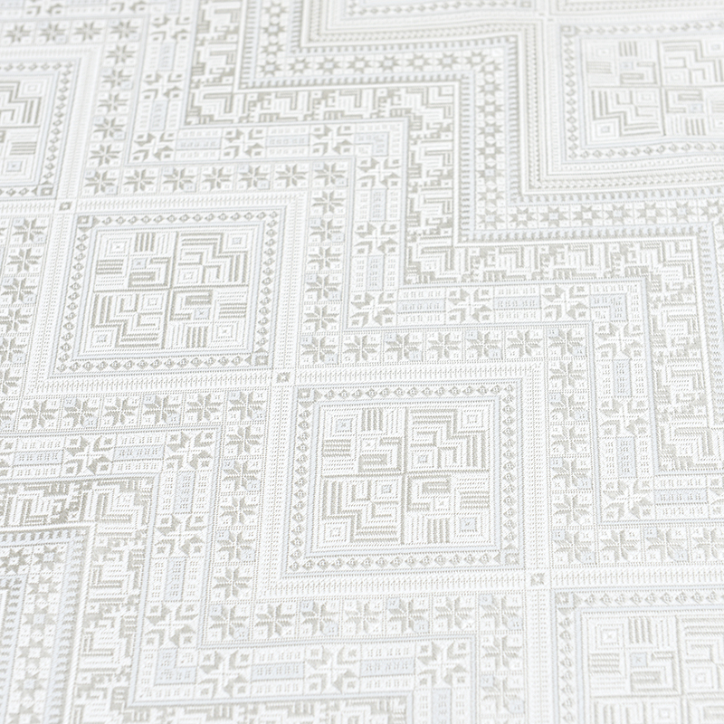 素白色壮族壮锦面料  服装服饰广西民族文化特色桌布软装布料面料