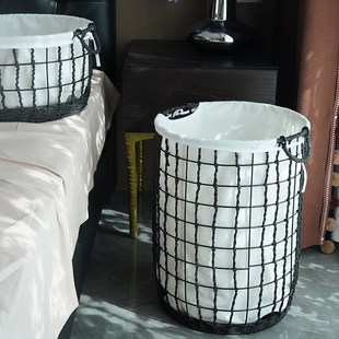 中古脏衣篮高颜值手工收纳筐大容量脏衣篓高级感家用储物篮筐杂物
