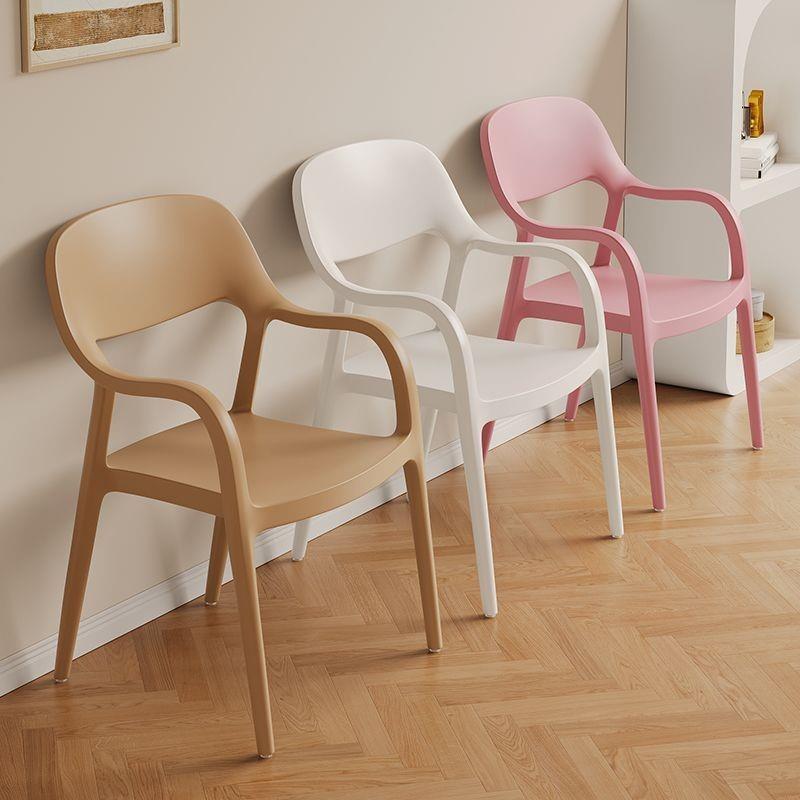 家用酒吧塑料餐椅餐桌椅椅子靠背餐厅靠背椅现代商用简约加厚凳子