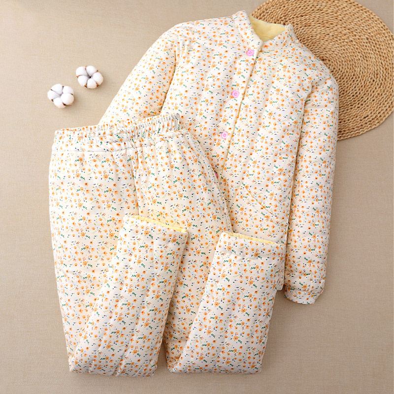 纯手工棉花棉衣女士妈妈款棉衣裤套装中老年人奶奶外穿加厚冬季