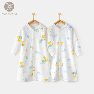 宝宝睡袍春秋冬纯棉保暖男女儿童睡裙浴袍家居服防踢睡袋婴儿睡衣