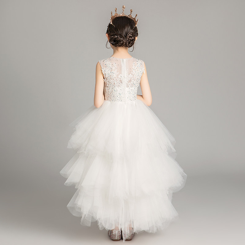 公主裙女童高端蓬蓬纱花童婚礼小女孩走秀晚礼服主持人钢琴演出服