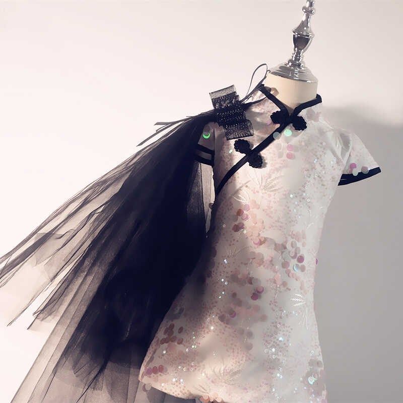 女童旗袍礼服新中式儿童服装中国风女装女童国风小旗袍女童秋冬