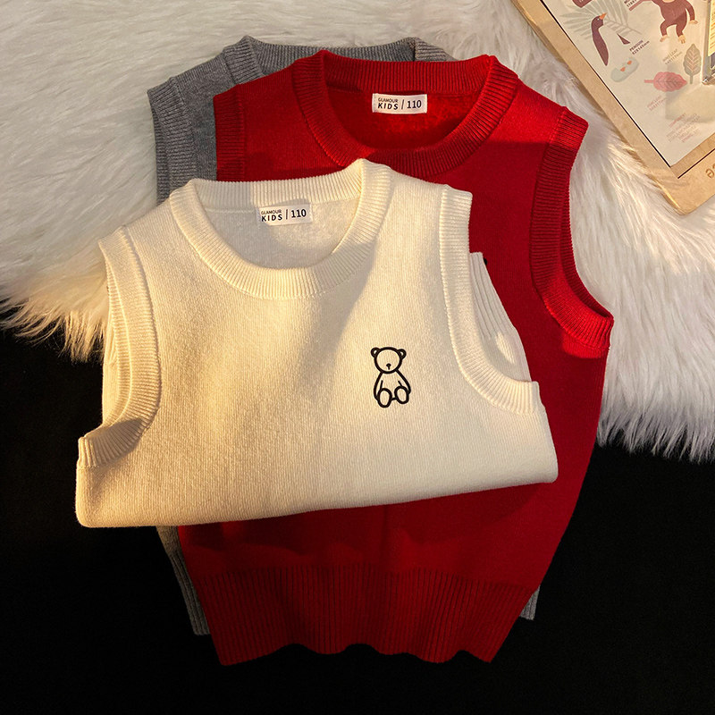 2023儿童新款背心一体绒加绒加厚针织马甲男童毛衣秋冬季保暖童装,童装/婴儿装/亲子装,背心吊带,淘宝优惠券,粉丝福利购,淘宝优惠卷