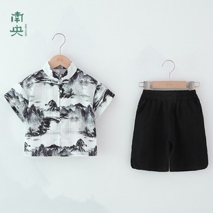 2024小少爷汉服男童新中式夏季套装薄款儿童唐装宝宝国风男孩古装