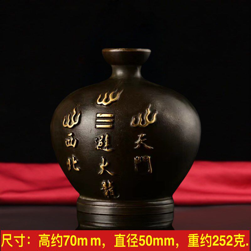 纯铜鎏金避火龙瓶子摆件厨房在西北角火烧天门招财家居饰品工艺品