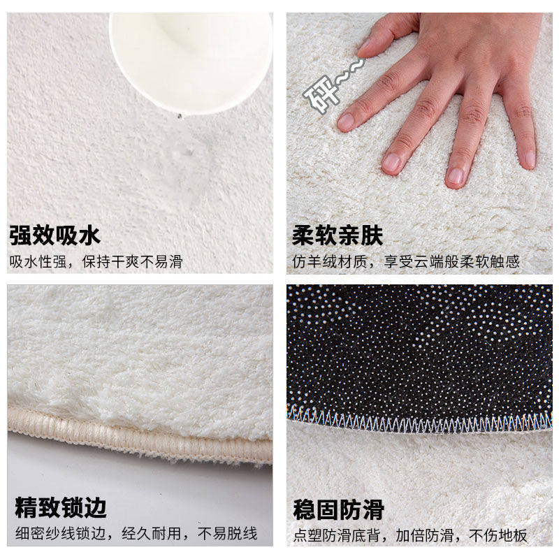 卡通可爱趣味时光圆形地毯儿童宝宝房间布置客厅沙发茶几可机洗垫