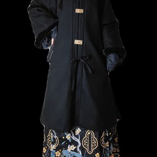 陌上行明制汉服【故园春】女式毛呢外套马面裙古风日常秋冬款