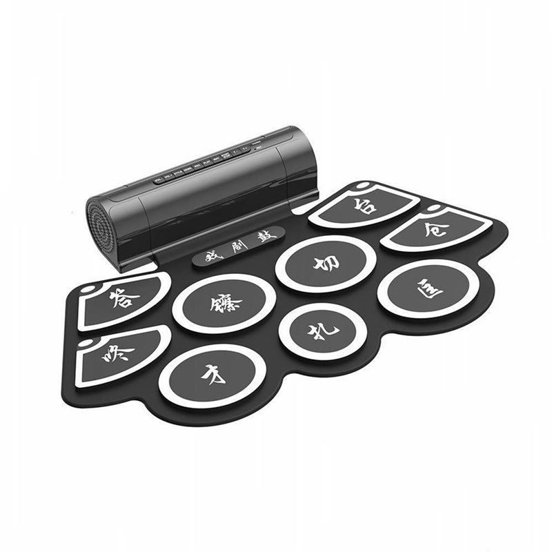 戏剧戏曲电子锣鼓9面带京剧鼓打击板专用手卷便携式打击乐器鼓组