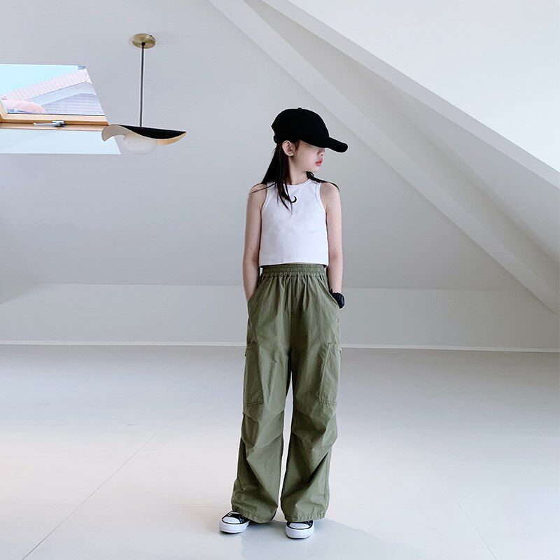 女童背心2024夏装新款女大童初中生无袖上衣儿童学生内搭打底吊带