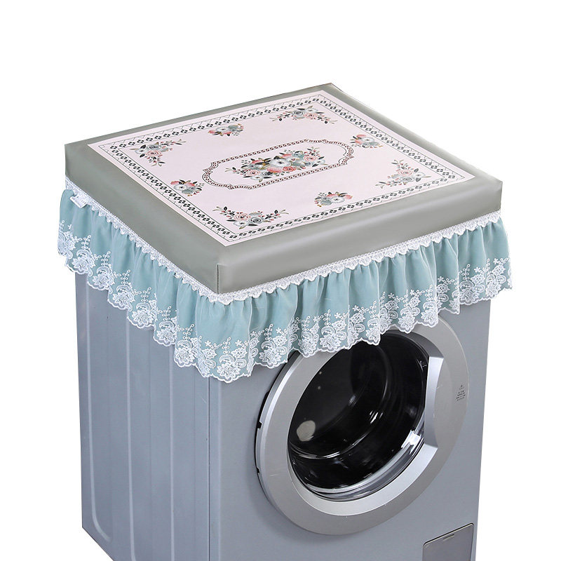 全自动滚筒式洗衣机罩防水防晒防尘罩套罩盖布通用蕾丝盖巾欧式