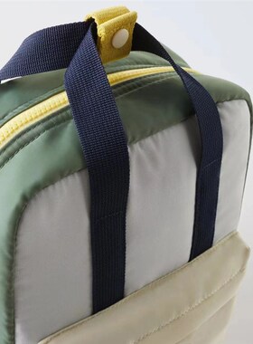 Z家新款儿童绿色单车史LUBI双肩背包男女童卡通出游幼儿园小书包