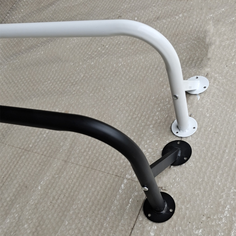 不锈钢上墙架服装展示架女装店陈列架侧挂衣架卧室晾衣杆网红衣架