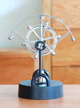 混沌摆件永动机仪磁悬浮牛顿摆球办公桌创意装饰品客厅工艺品生日