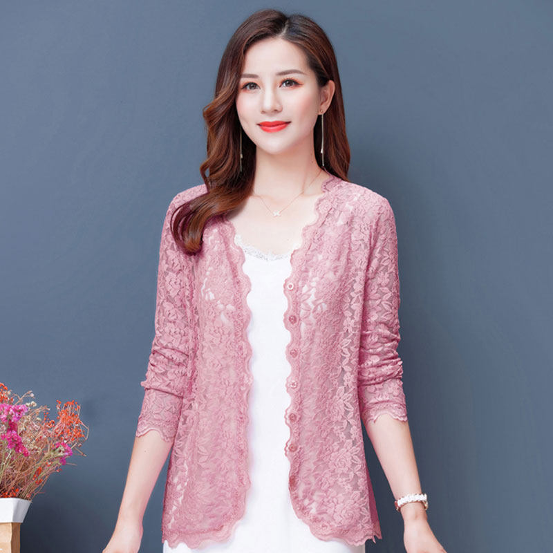 蕾丝小披肩夏季配裙子薄款上衣短款外套大码外搭开衫百搭防晒衣女